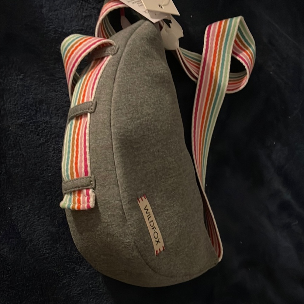 Wildfox Gray Bag with Vibrant Rainbow  Strap - Picture 4 of 13